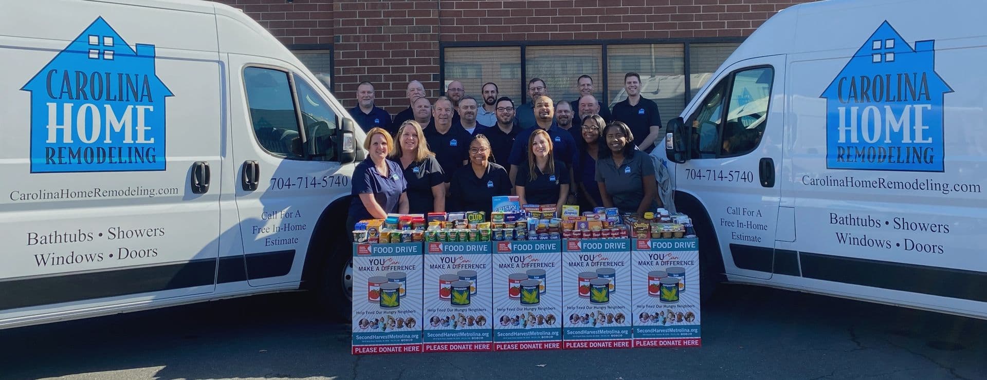 CHR team photo for food drive